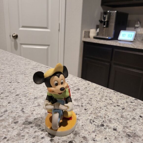 Walt Disney Productions Collectibles Mickey Mouse Cyclist Disney Ceramic 4” Tall - Picture 3 of 6